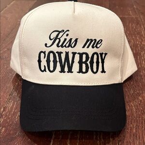 Kiss Me Cowboy Two-Tone Trucker Cap